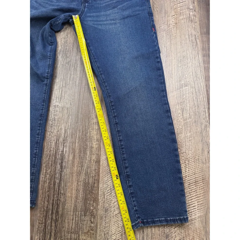 True Religion Geno Big T Flap Slim Jeans Mens 34 Dark Shivering Wash 701182